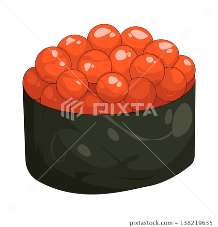 Illustration of Ikura sushi Illustration of Ikura sushi 138219635