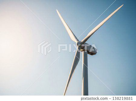 Wind turbine renewable energy background concept Wind turbine renewable energy background concept 138219881