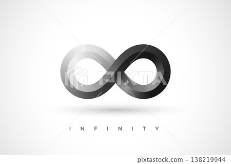 3d style black infinity loop sign design 3d style black infinity loop sign design 138219944