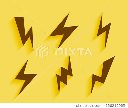 collection of electric lighting bolt symbol in different style collection of electric lighting bolt symbol in different style 138219965