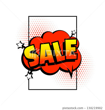 halftone style sale background in pop art style halftone style sale background in pop art style 138219982
