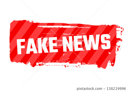 misleading fake news headline in grungy style 138219996