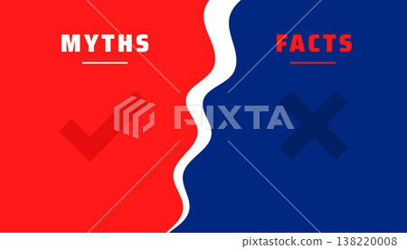 myths vs facts reality check background in modern style myths vs facts reality check background in modern style 138220008