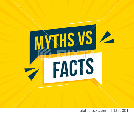 myths vs facts reality comparison concept in modern style 138220011