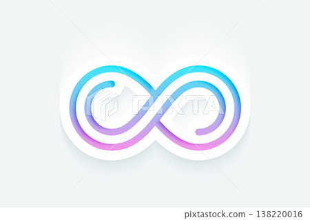papercut style infinity curve logo symbol design papercut style infinity curve logo symbol design 138220016