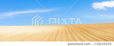 A refreshing spring scene of tilled fields in Biei, Hokkaido. A refreshing spring scene of tilled fields in Biei, Hokkaido. 138220350