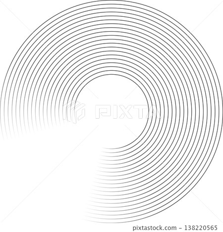 Circle lines gradient. Creative design 138220565