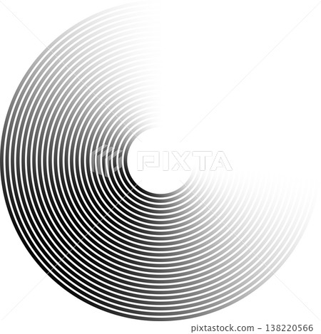 Circle lines gradient. Creative design 138220566