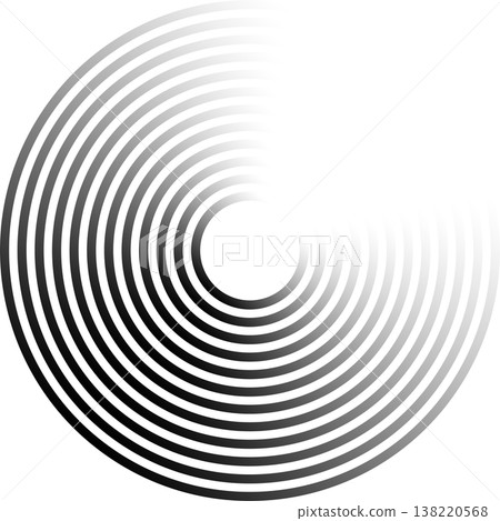 Circle lines gradient. Creative design 138220568