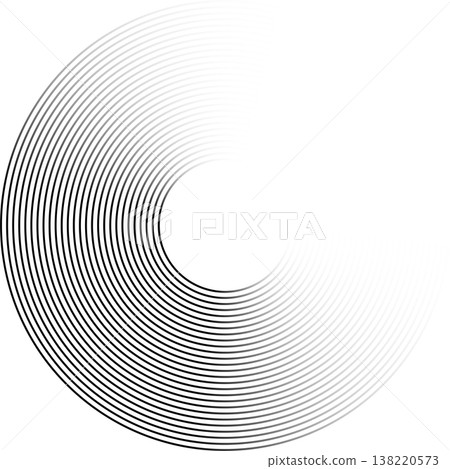 Circle lines gradient. Creative design 138220573