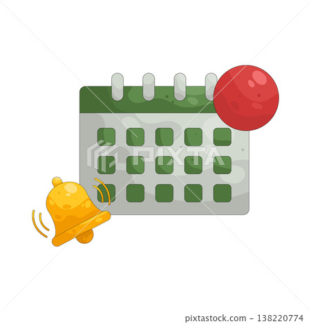 Illustration of calendar reminder Illustration of calendar reminder 138220774