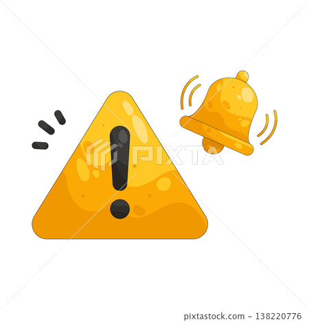 Illustration of warning notification Illustration of warning notification 138220776