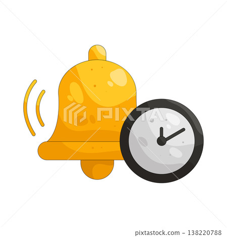 Illustration of time alert 138220788