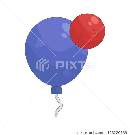 Illustration of balloon with notification Illustration of balloon with notification 138220789