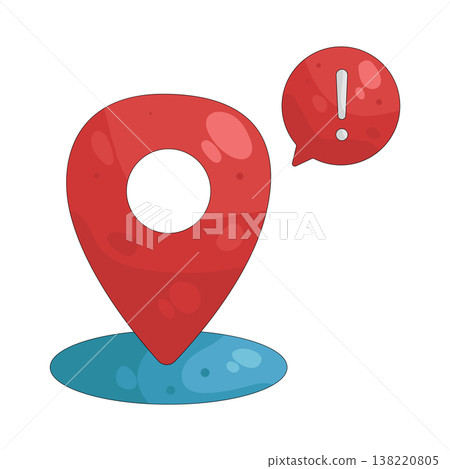Illustration of location alert Illustration of location alert 138220805