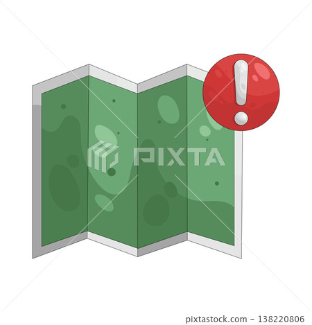 Illustration of map alert Illustration of map alert 138220806