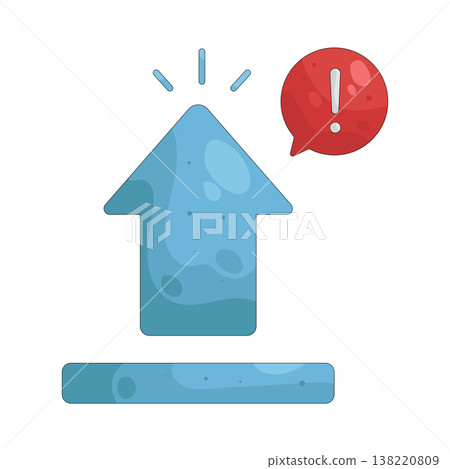 Illustration of upload alert Illustration of upload alert 138220809