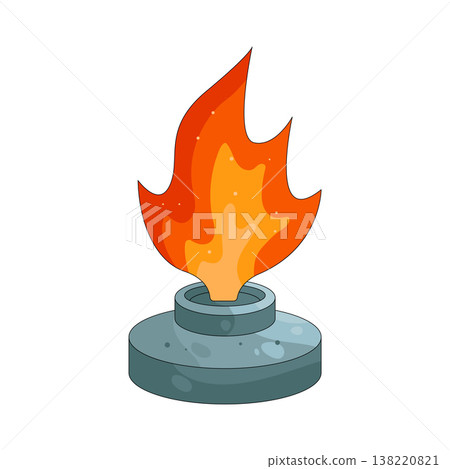 Illustration of gas flame 138220821