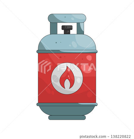 Illustration of gas cylinder Illustration of gas cylinder 138220822