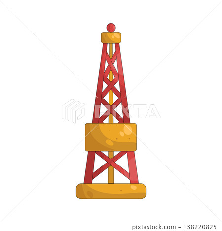 Illustration of oil derrick 138220825