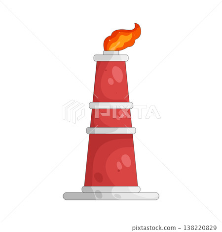 Illustration of industrial factory chimney  138220829