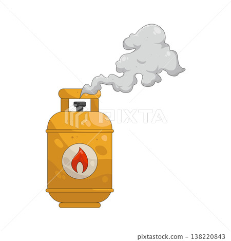 Illustration of gas cylinder 138220843