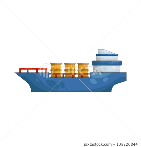 Illustration of oil tanker ship Illustration of oil tanker ship 138220844