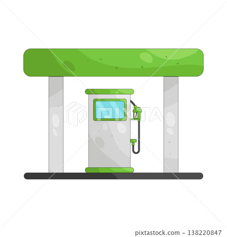 Illustration of gas station 138220847