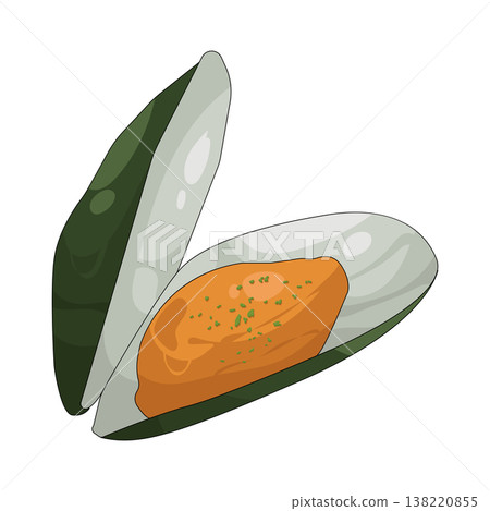 Illustration of Green mussels 138220855