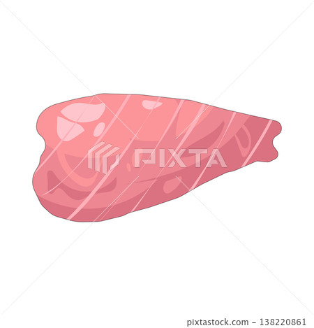 Illustration of fish fillet Illustration of fish fillet 138220861