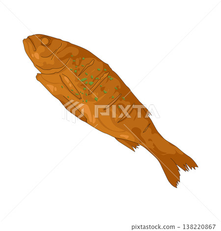 Illustration of Fried fish Illustration of Fried fish 138220867