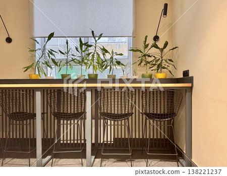 Coworking space, home office, space for freelancers and entrepreneurs to work and hold business meetings 138221237