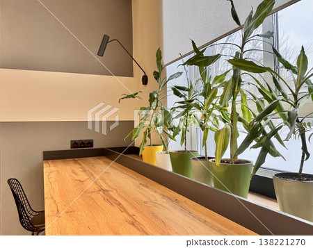 Coworking space, home office, space for freelancers and entrepreneurs to work and hold business meetings 138221270