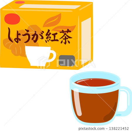 一盒薑茶和一杯茶。 138221452