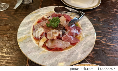 Seafood carpaccio Seafood carpaccio 138222207