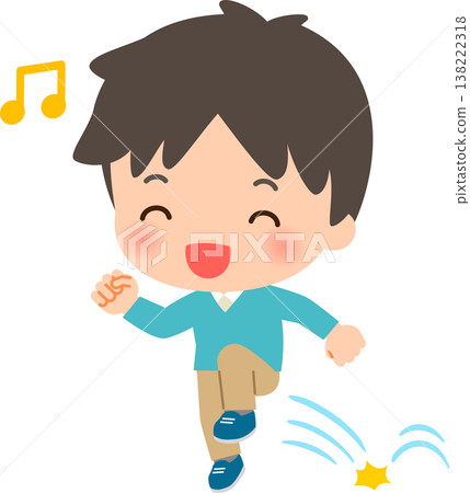 young man skipping young man skipping 138222318