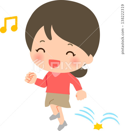 一個年輕女子跳過 138222319