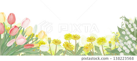 春花水彩畫框 138223568