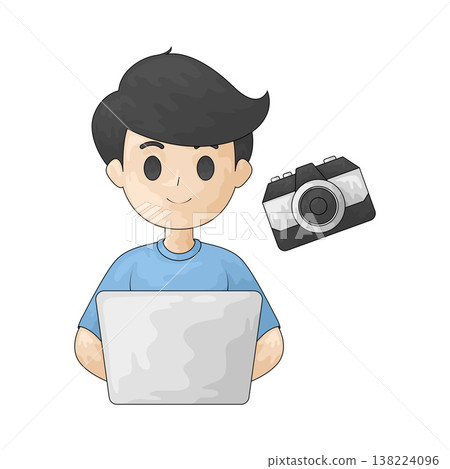 Illustration of Photographer Illustration of Photographer 138224096