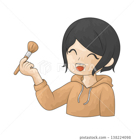 Illustration of Makeup Artist 138224098