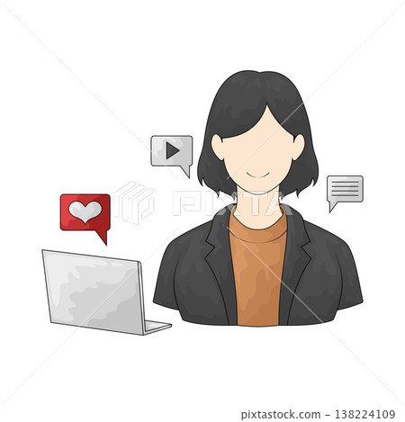 Illustration of Influencer Illustration of Influencer 138224109