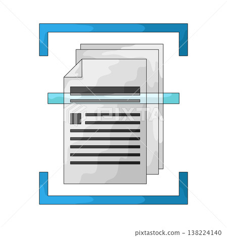 Illustration of Document Scanning Illustration of Document Scanning 138224140