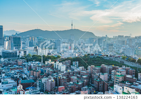 Seoul, South Kora - Oct. 25, 2025 : N Seoul Tower and City Skyline under Clear Blue Sky in Seoul, South Korea Seoul, South Kora - Oct. 25, 2025 : N Seoul Tower and City Skyline under Clear Blue Sky in Seoul, South Korea 138224163