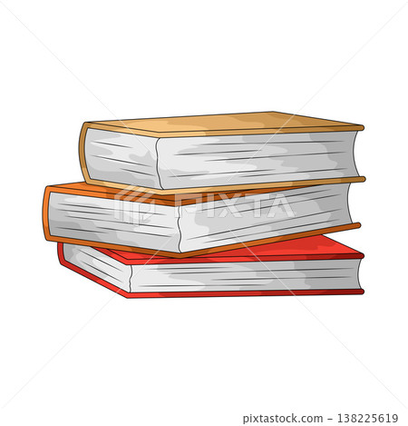 Stack of Books Illustration Stack of Books Illustration 138225619