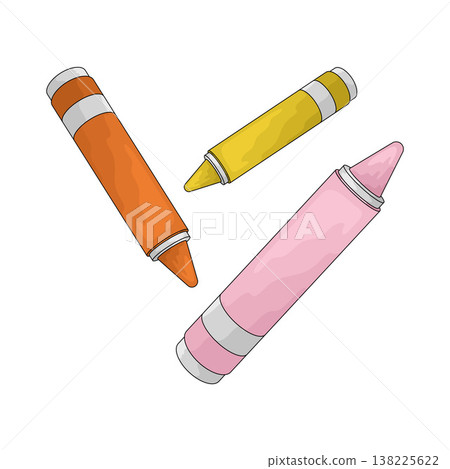 Illustration of Crayons 138225622