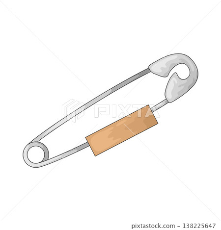 Illustration of Safety Pin Illustration of Safety Pin 138225647