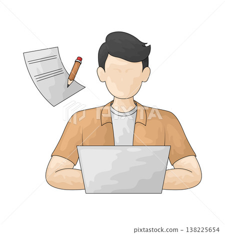Illustration of Copywriter 138225654