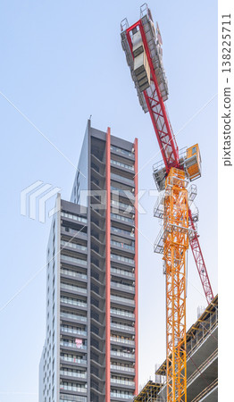 Dynamic Construction Scene in Saburtalo Dynamic Construction Scene in Saburtalo 138225711
