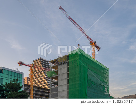 Active Construction Site in Saburtalo District, Tbilisi Active Construction Site in Saburtalo District, Tbilisi 138225717