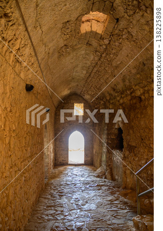 Long Arched Corridor in St. Hilarion Castle, Northern Cyprus Long Arched Corridor in St. Hilarion Castle, Northern Cyprus 138225898